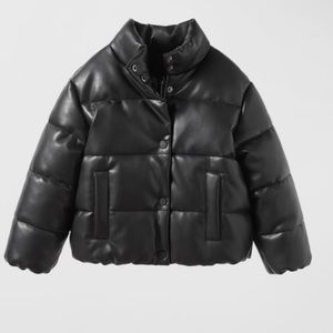 Zara Faux Leather Puffer